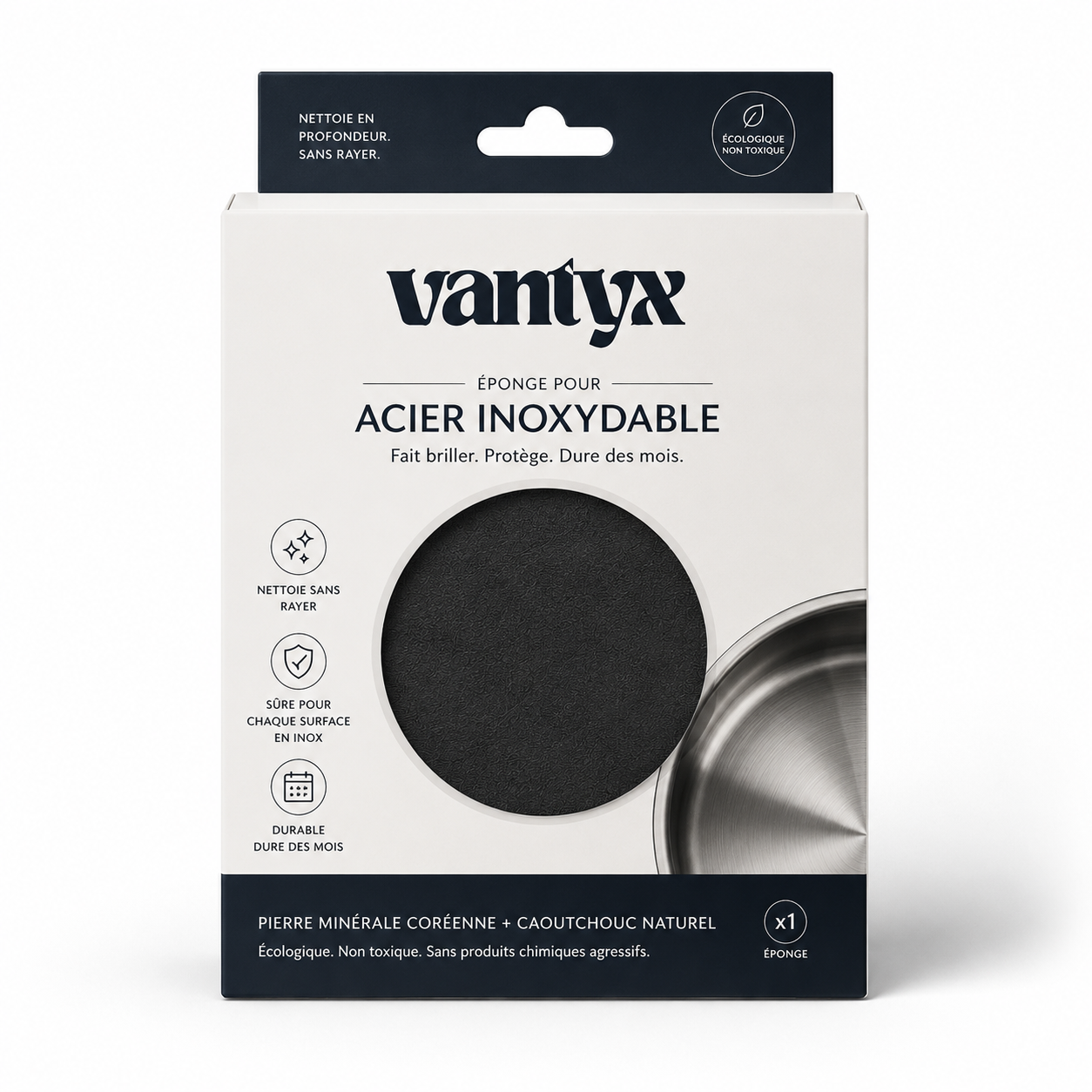 Éponge pour Acier Inoxydable Vantyx