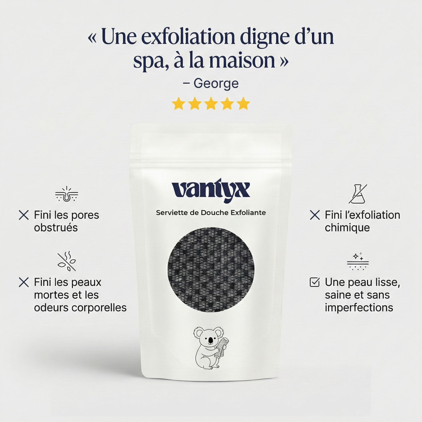 Vantyx Exfoliating Shower Towel