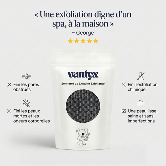 Serviette de Douche Exfoliante Vantyx
