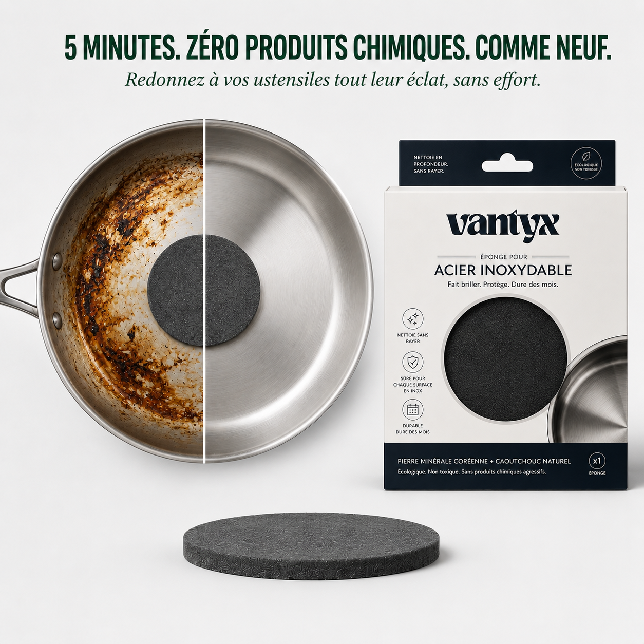 Éponge pour Acier Inoxydable Vantyx
