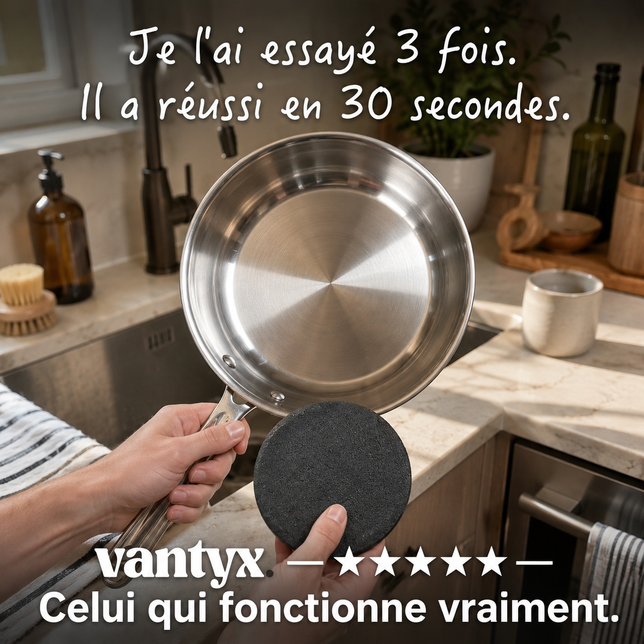 Éponge pour Acier Inoxydable Vantyx