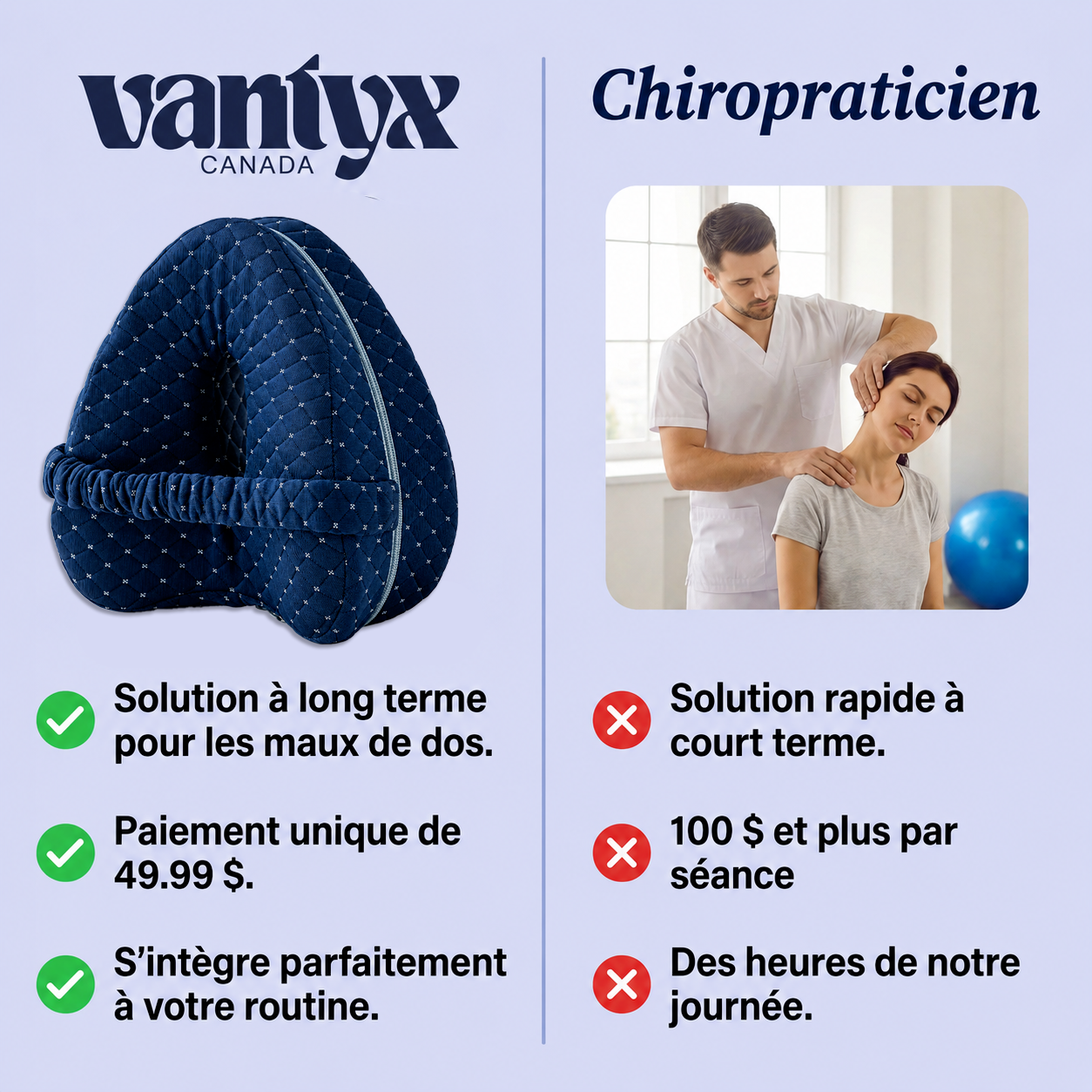 Oreiller d'Alignement Vantyx