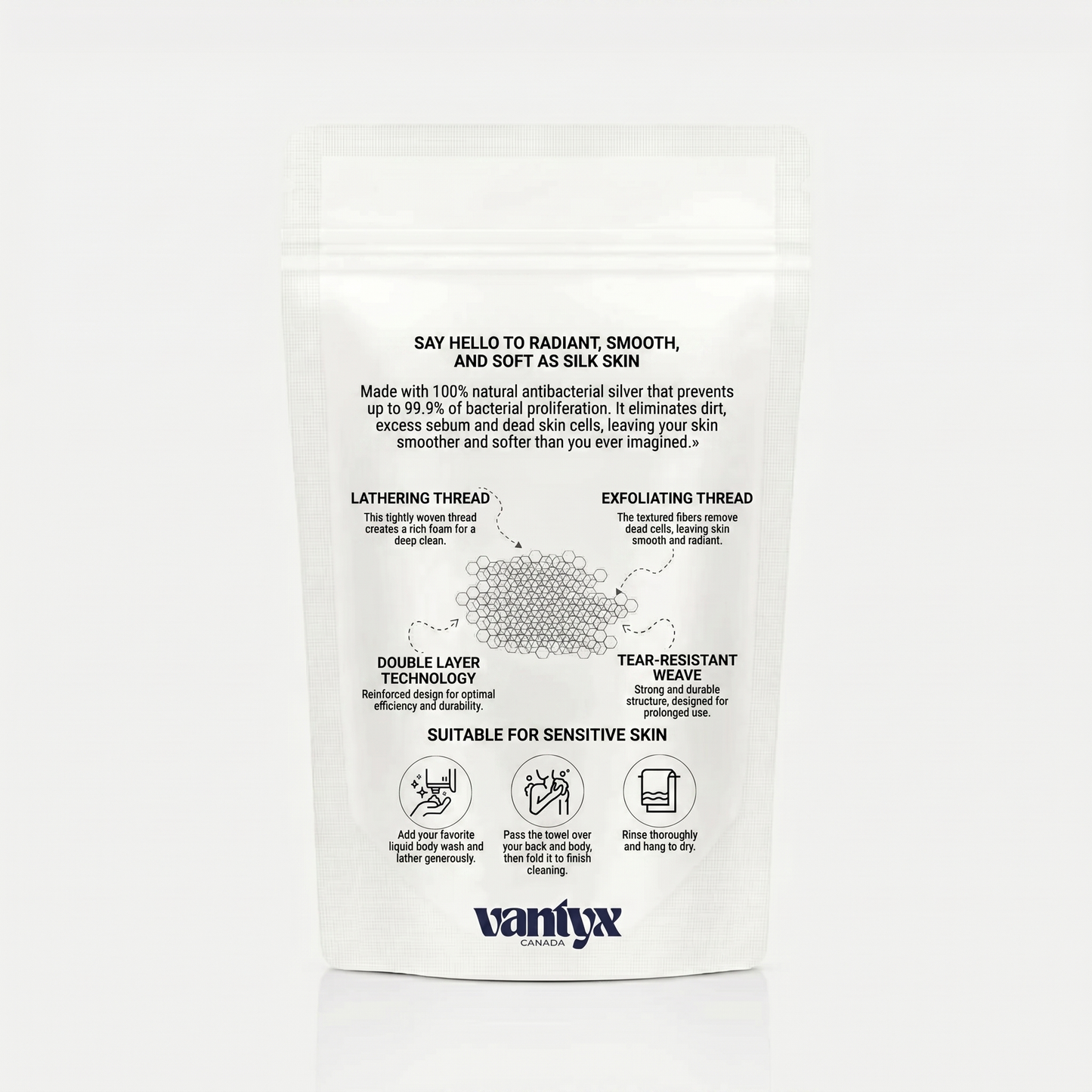 Vantyx Exfoliating Shower Towel