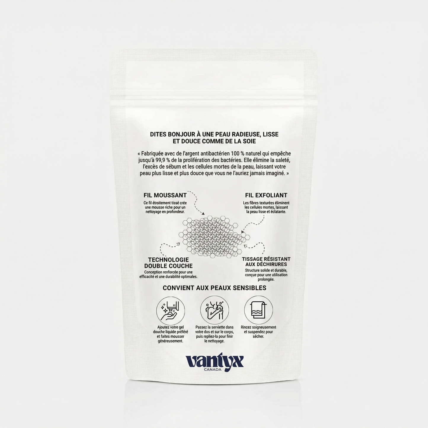 Vantyx Exfoliating Shower Towel